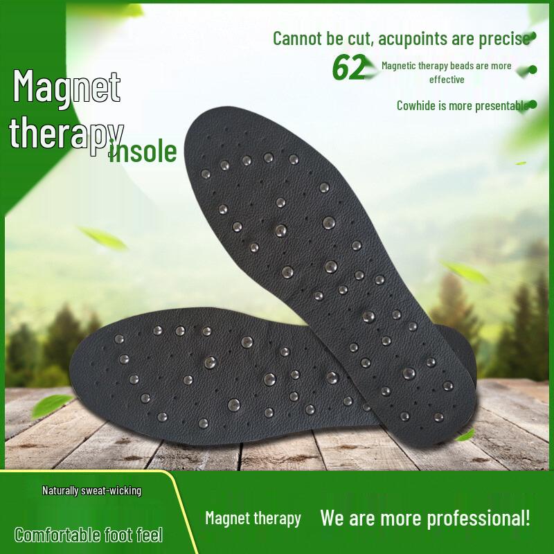 

Unisex Magnetic Acupressure Insoles: Breathable, Comfortable Shock Absorption, 62 Magnets for Arch Support 41 чёрный