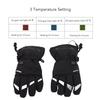 1 Pair Electric Heated Gloves 3 Temperature Setting Battery Powered Rechargeable Heating Thermal Touchscreen Gloves for Men Wome