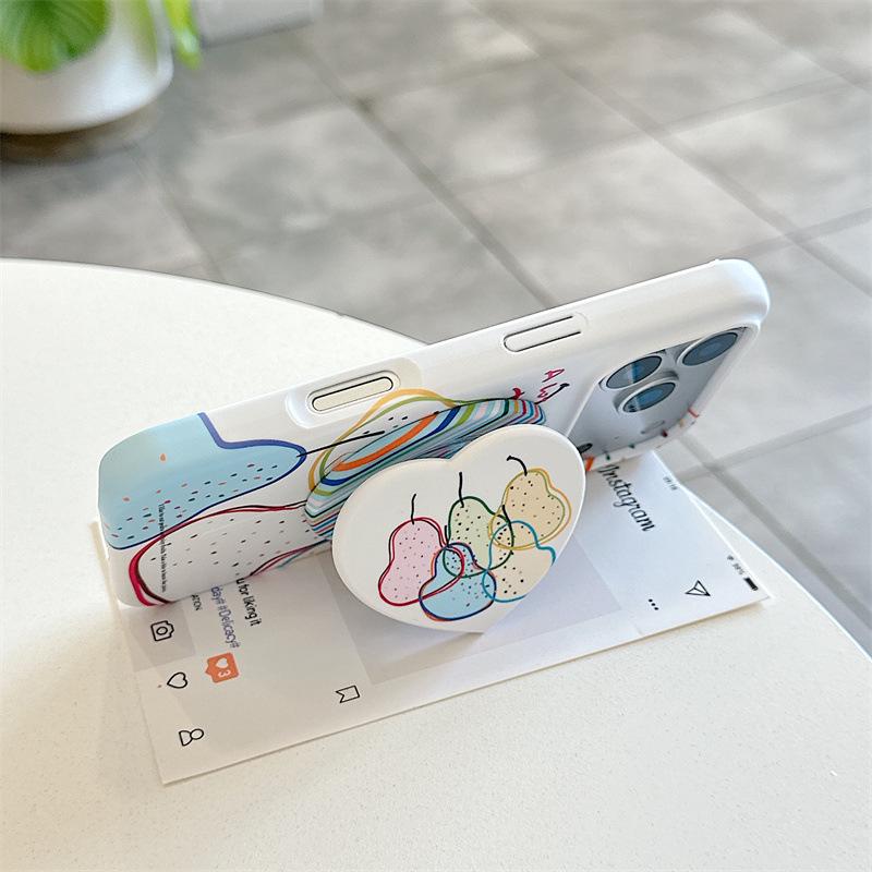 

Colorful Ink Splash Hand-drawn Pear Magnetic Phone Case for iPhone17/16ProMax/15Pro iPhone 15 Pro