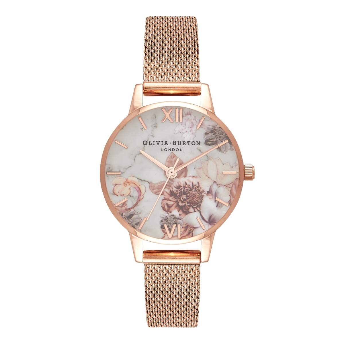 

Часы Olivia Burton Мраморный цветочный розовое золото сетка [OLIVIA BURTON] Женские / [Официальный дистрибьютор]