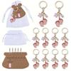 Baby Feet Keychain 5 Sets Per Package Adorable Souvenir for Baby Welcome Party Friendship Gift for Friends