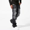Men's Casual Mid-Rise Washed Trousers Retro Straight Slim Fashion Jeans
