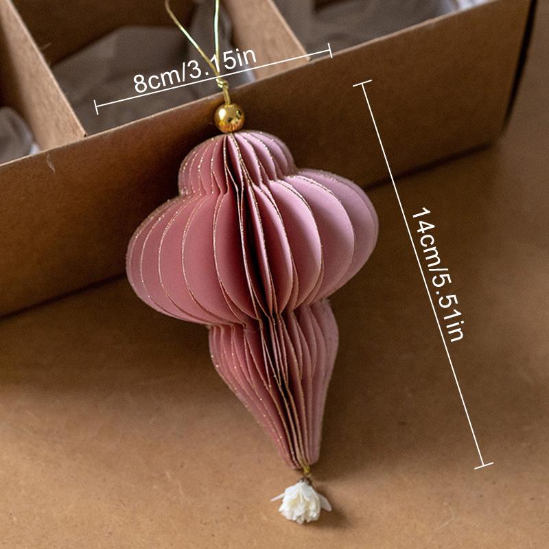 1/3Pcs New Year Paper Honeycomb Ball Pendant Christmas Tree Hanging Ornaments Paper Lantern Wedding Home Xmas Supplies