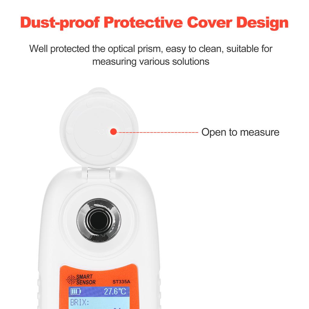 SMART SENSOR ST335A LCD Digital Refractometer Portable Handheld Honey Refractometer ATC Sugar