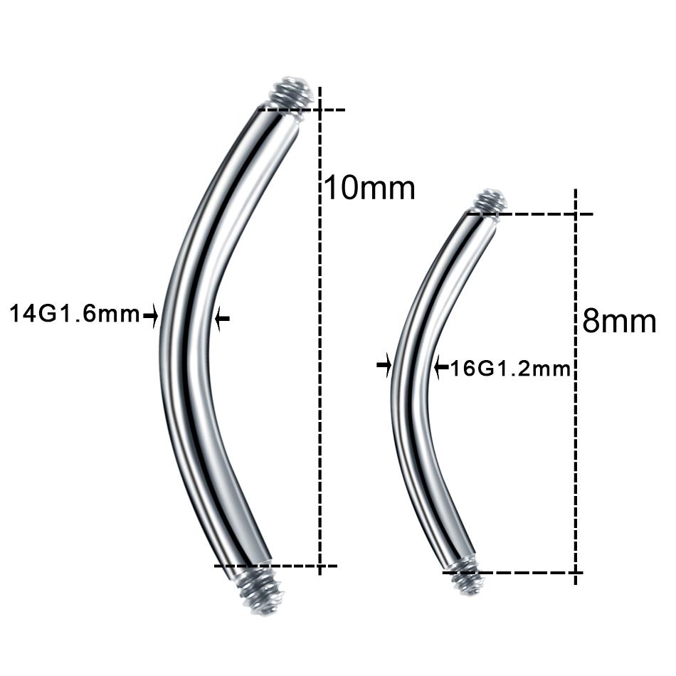 100pcs/lot Steel Earring Barbell Nipple Labret Piercings Nose Ring Eyebrow Piercings Screw Ball Replacement Accessories