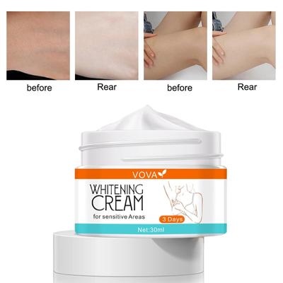 VOVA 7 Days Whitening Cream Skin Sensitive Areas Bleaching Cream Underarm Dark Skin Whitening Brighten Body Lotion Skin Care 30g