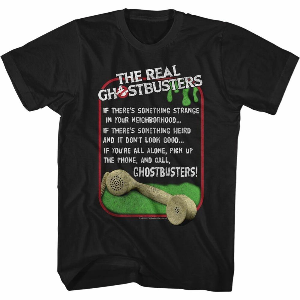 The Real Ghostbusters Something Strange Black Adult T-Shirt Unisex T-Shirt