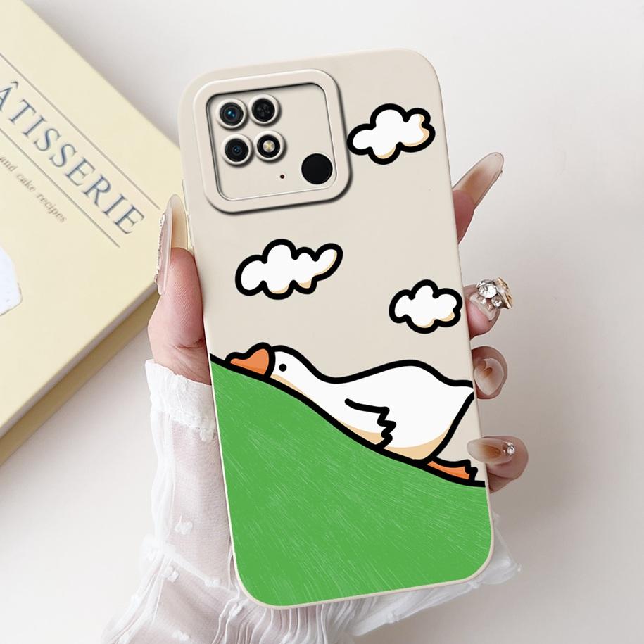 For Xiaomi Redmi 10C Case Cute Panda Rabbit Cartoon Matte Back Cover For Xiaomi Redmi 10 Power Shockproof Bumper Redmi10C Fundas