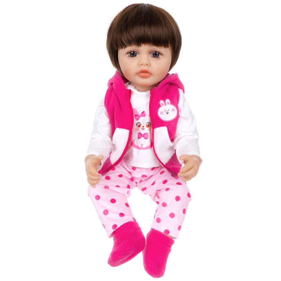 22-Inch Reborn Doll Clothes - Animal Cartoon Series Baby Soft Glue Outfit (55CM)
