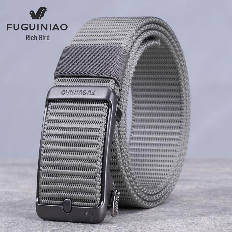 

Мужской повседневный холщовый ремень Fuguiniao с автоматической пряжкой без зубцов 115cm