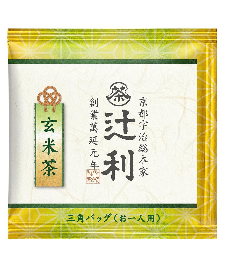 Tsujiri Triangular Bag Genmaicha Rice 50P (Brown Tea)