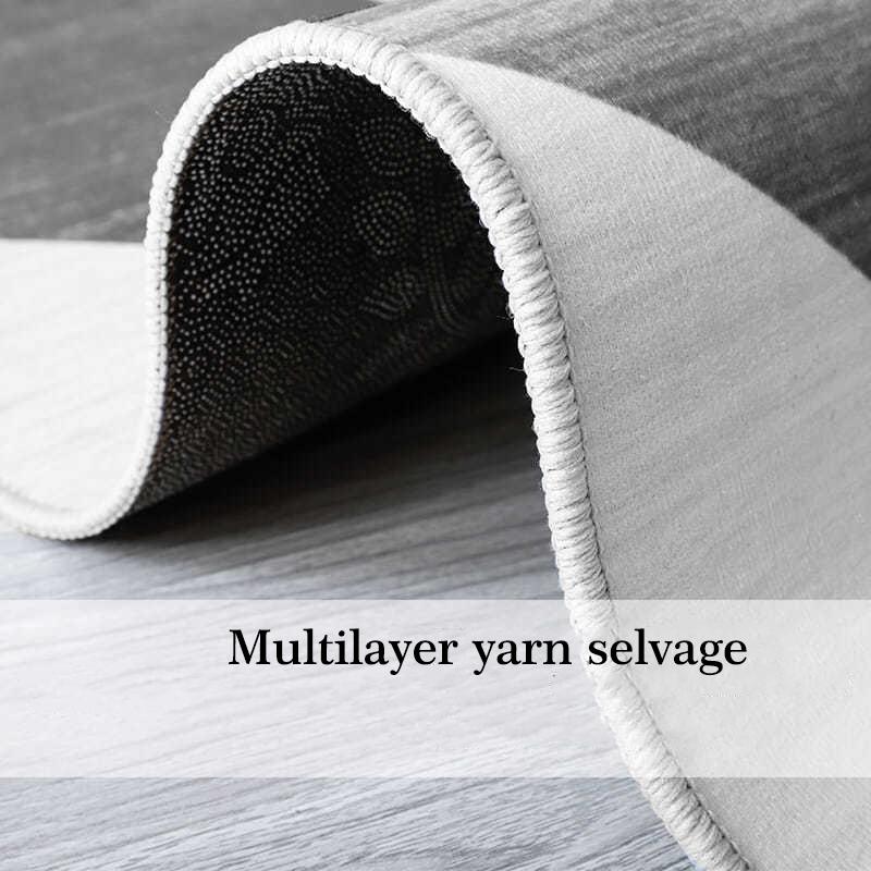 Modern Light Luxury Golden Carpet Living Room Abstract Decoration Large Area Non-slip Rugs Bedroom Cloakroom Washable Floor Mat