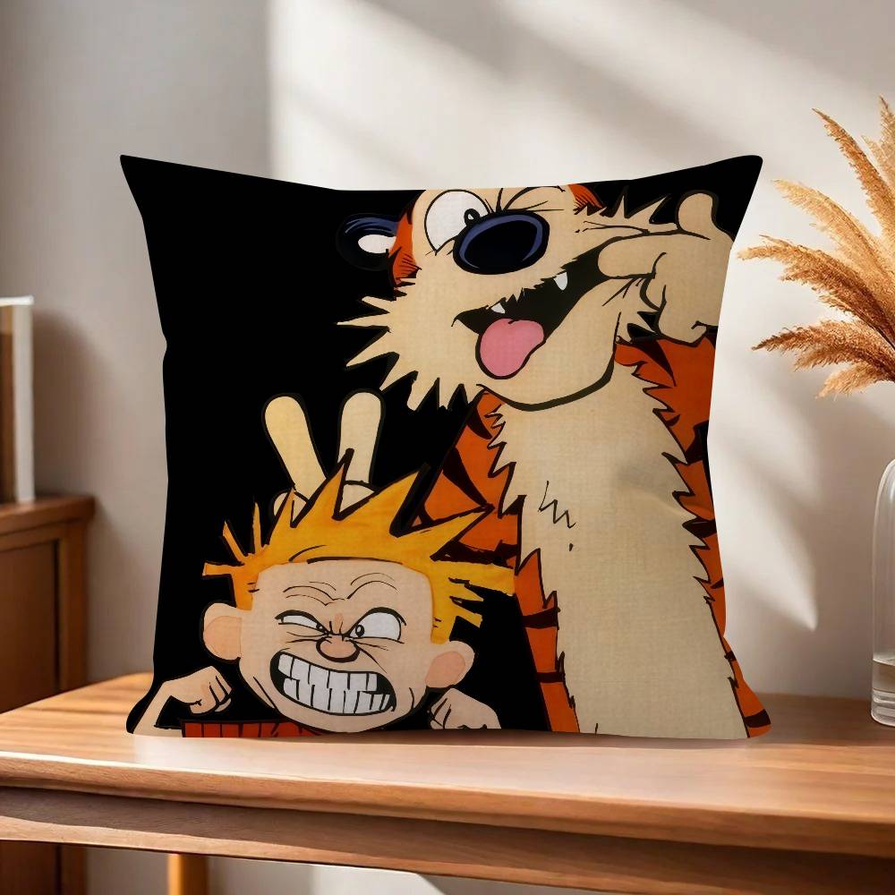 Anime CCalvin and HHobbes pillow cover sofa cushion cover home room decoration children gift