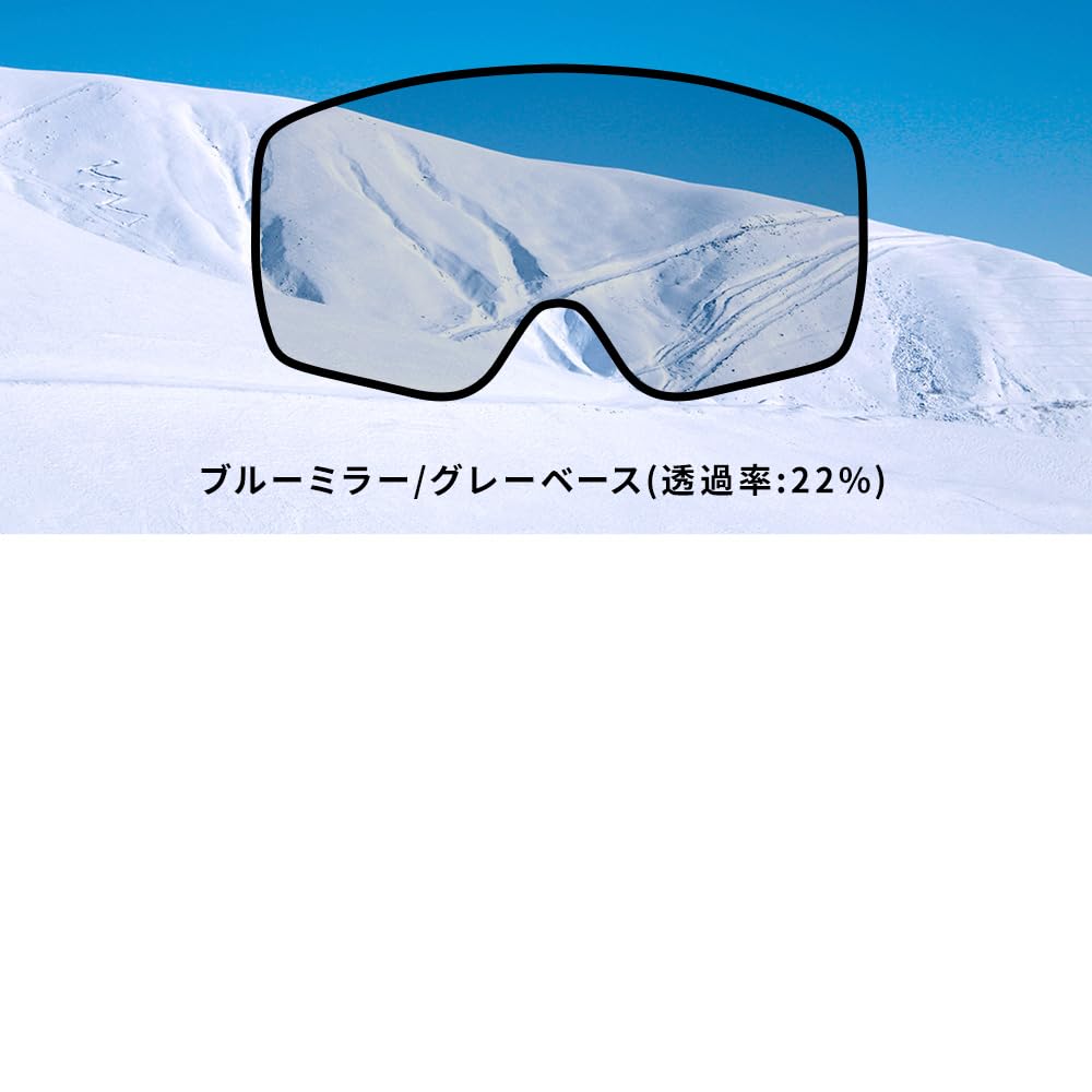 NNOUM Ski Goggles for Men and Women, Anti-Fog, UV Protection, NN25EFGG05  D Asian Fit, Includes Storage Pouch, Glasses Compatible