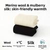 Silk-silk and wool socks for men - mid-length winter socks made of sheep's wool. Soft and warm, perfect for the winter season.