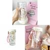 Pc Insulated Straw Cup With Cartoon Design For Office And Home Use