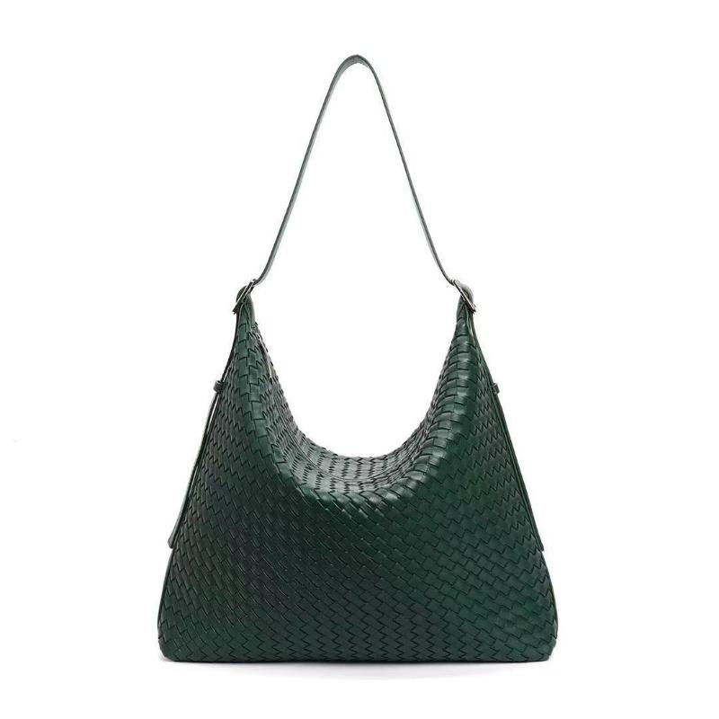 

Новая плетеная сумка-тоут женская дорожная сумка большой вместимости через плечо простая нишевая дизайнерская сумка под мышкой сумочка 38*32*10cm армия зеленый