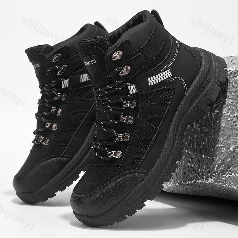 Autumn Men Outdoor Ankle Boots 2026 Comfortable Non Slip Casual Shoes Short Boots Fashion High Top Sports Shoe Large Size 39-48