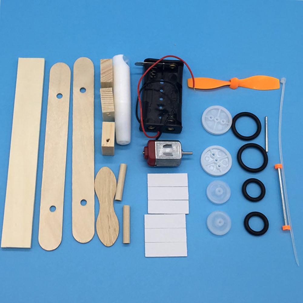Wood Electric Aircraft Electric Glider Kit Kids Toy Airplane Kit Electric Wooden Airplane Model for Children Flying Model Assembled Experiment Model B
