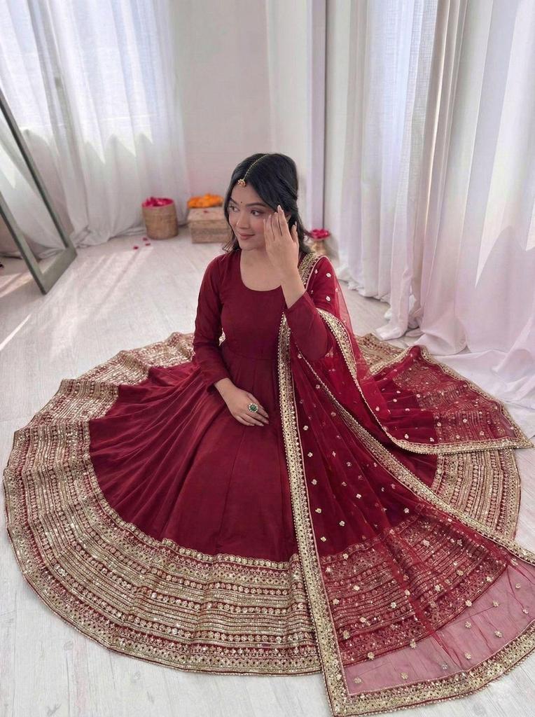Women Bollywood Anarkali Long Gown Salwar Suit Indian Designer Party Wear Salwar Kameez