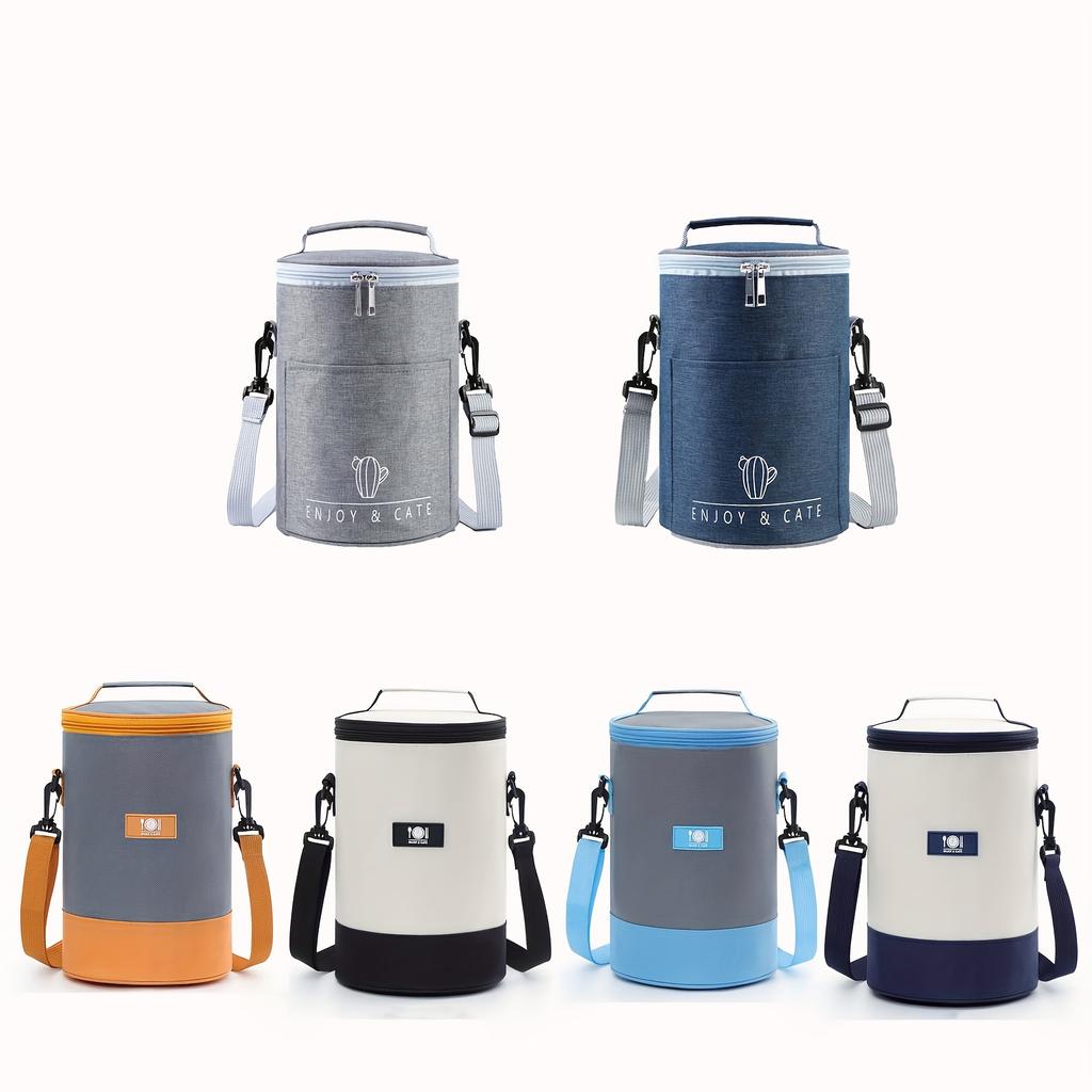 Large Capacity Insulated Cooler Bag - Portable Aluminum Foil for Freshness & Heat Preservation, Durable Zipper Closure, Ideal for Outdoor Travel