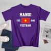 Patriotische Flagge Vietnam Gegr. 1945 Hanoi Unisex T-Shirt Shirts T-Shirt Rundhals T-Shirts Unisex Jungenkleidung 100% Baumwolle