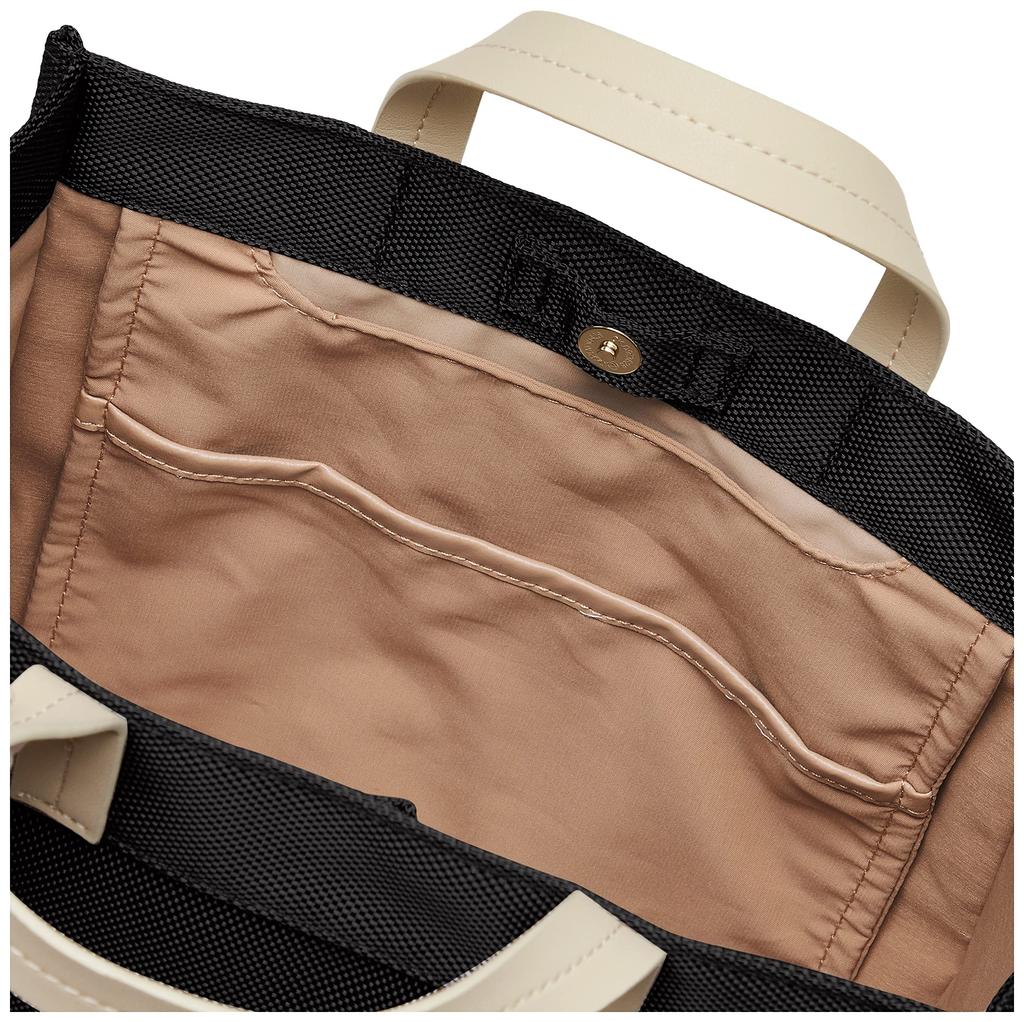 Hapitas Tote Bag with Wide Snoopy Snoopy Face Black 2-Way Gusset, PEANUTS, Women's, PN110,