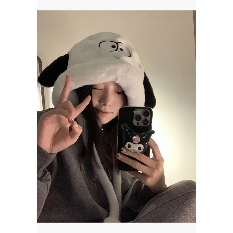 Moda Stile Coreano Donna Cappello Cartone Animato Trendy Autunno e Inverno Carino Cucciolo di Peluche Esterno Caldo Protezione Orecchie Cappello Lei Feng a Cupola