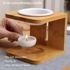 Wooden Ceramic Aromatherapy Burner Creative 3 Sided Essential Oil Candle Holder Home Decor Gift