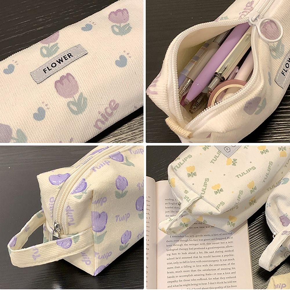 Multi-functional Pen Bag INS Style Toiletry Bag Stationery Storage Pouch Office School Supplies