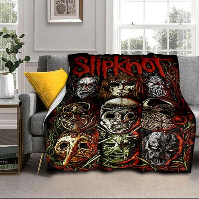 Rock Music Slipk-not  Blanket Flannel Blanket for Bed, Sofa, Camping, Hiking, Picnic Essentials, Gift for Family Fan Gifts