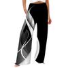 Women's  Casual Loose High Waist Cotton Linen Wide Leg Long Pants With Pockets