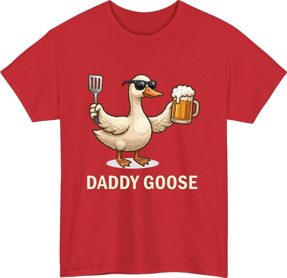 Daddy goose fathers day tshirt funny dad goose bbq beer humorous gift tee top S