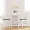 VidaXL Bar Stools with Cushions 2 Pcs White Solid Rubberwood, Chair, Kitchen Bar Chair, Chair of 4102541