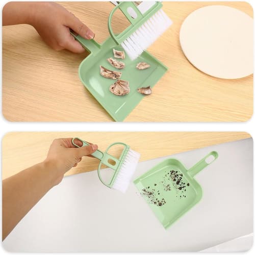 SensaBliss Mini Broom, Keyboard Broom, 2-Piece Set, Hand Broom and Dustpan Set, Tabletop Broom with Dustpan, Suitable for Indoor/Outdoor Use, Home, Of