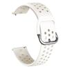 20mm Universal Round Holes Breathable Silicone Smart Watch Strap Replacement Wrist Band