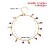 Hot-selling foot accessories in Europe and the United States, popular foot accessories in summer, simple and exquisite small leaf fringed anklet