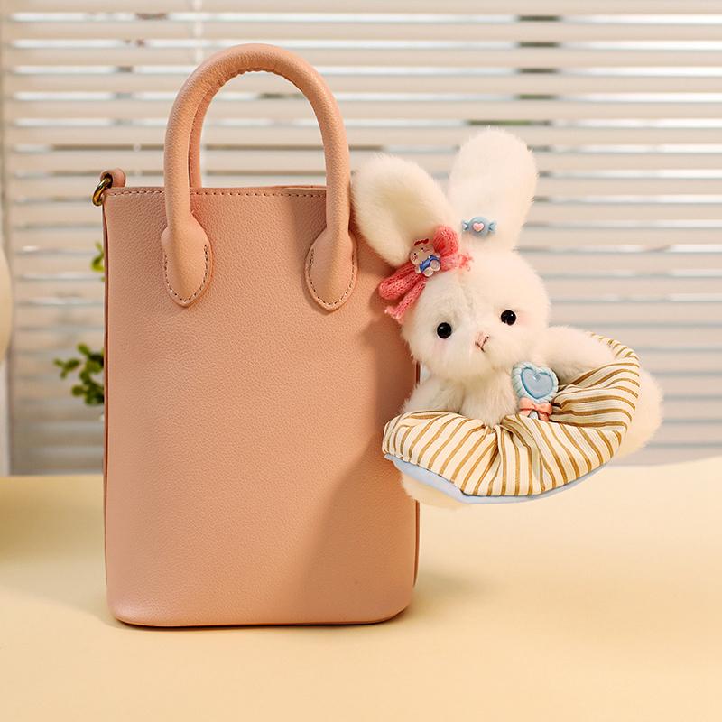 Good Quality Bear Rabbit Plush Toys Pendants Lovely Baby Animal Kawaii Car Interior Keychain Sweet Gift To Girls