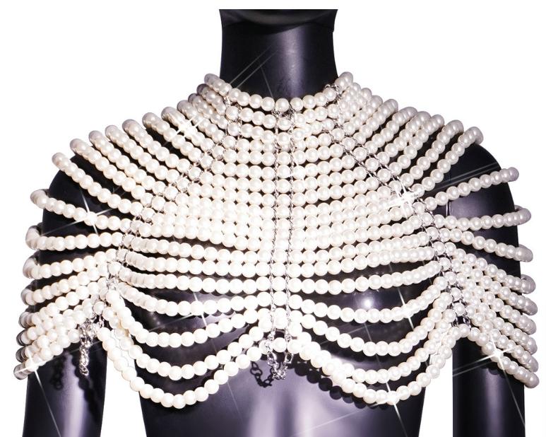Luxury Handmade High Beaded Necklaces Women Collar Beaded Scarf Necklace Choker Maxi Necklace for Wedding Dress necklace