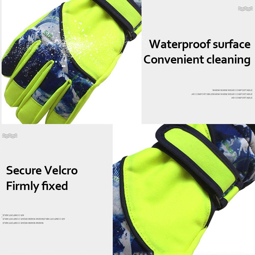 Children Cartoon Waterproof Full Finger Snowboarding Ski Mittens Skiing Gloves Skiing Accessories