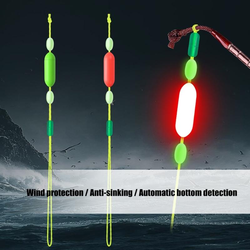 Fishing Float With Automatic Depth Detection Bright Light Float Bobbers Flexible Line