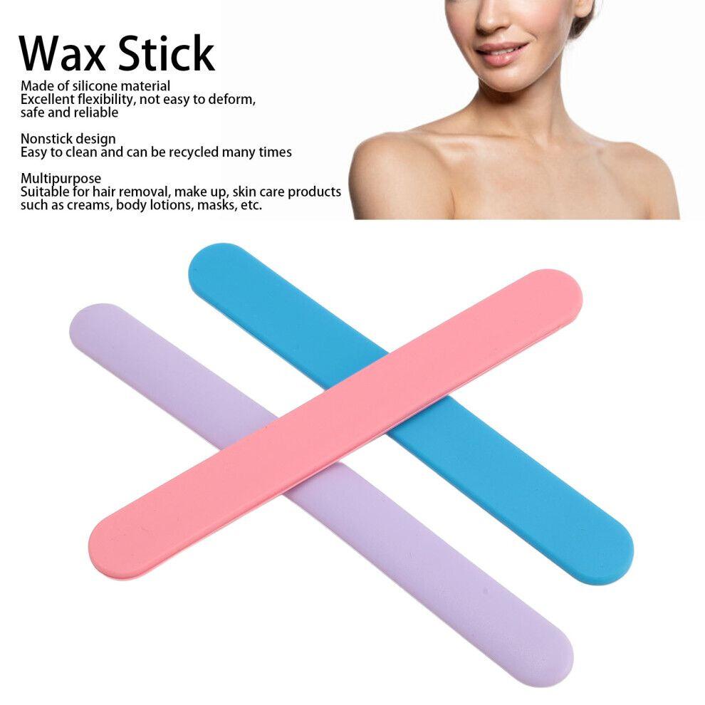 Lot de 6 bâtonnets de cire en silicone antiadhésifs avec spatule réutilisable pour mélanger les masques