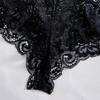Explosive lace suspender sexy underwear set deep V milk