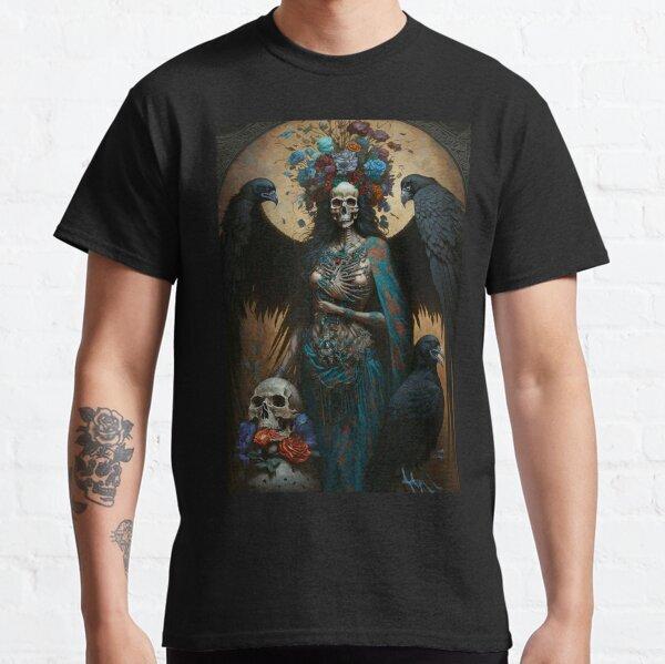BEST SELLING 05 Santa Muerte. Skeleton. Skull. Girl with glasses T-Shirt S