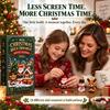 24-Day Christmas Brick Advent Calendar,Portable Mini Buildable Ornaments with Hanging Loops,Xmas Countdown Gift