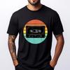 Vintage Kassette Sonnenuntergang Klassisch Mixtapes 80er 90er Designer Kleidung Herren Paare Herren T-Shirt Grafik Baumwolle Kurzarm