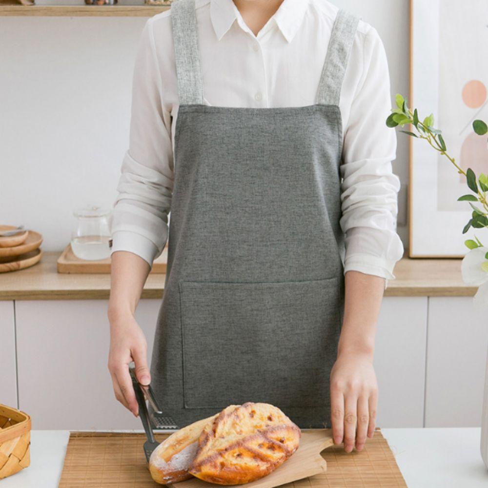 Anti-fouling Sleeveless Apron Thickened Kitchen Apron Double Shoulder Apron  kitchen Supplies