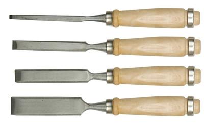 Carpentry Chisels, Set of 4, 25500 VOREL