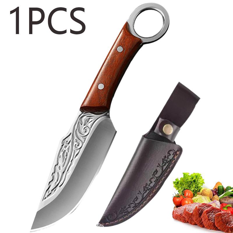 

Кухонный нож для обвалки мяса, кованый нож ручной работы, нож для нарезки фруктов, мясной тесак, поварской нож из нержавеющей стали для разделки мяса