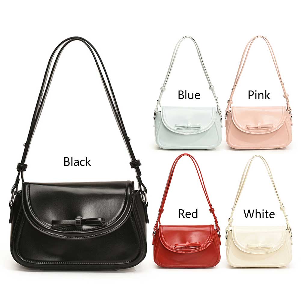 Women Small Underarm Bag Solid Color Casual Tote Handbag Girls Outdoor Daily Bag